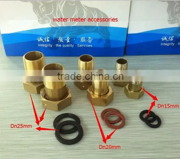 Brass pipe fittings in several sizes with dimension labels